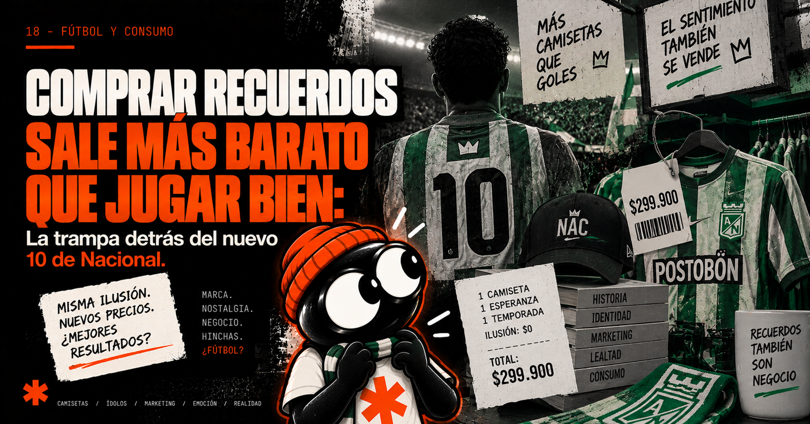 Comprar recuerdos sale más barato que jugar bien: La trampa detrás del nuevo 10 de Nacional.