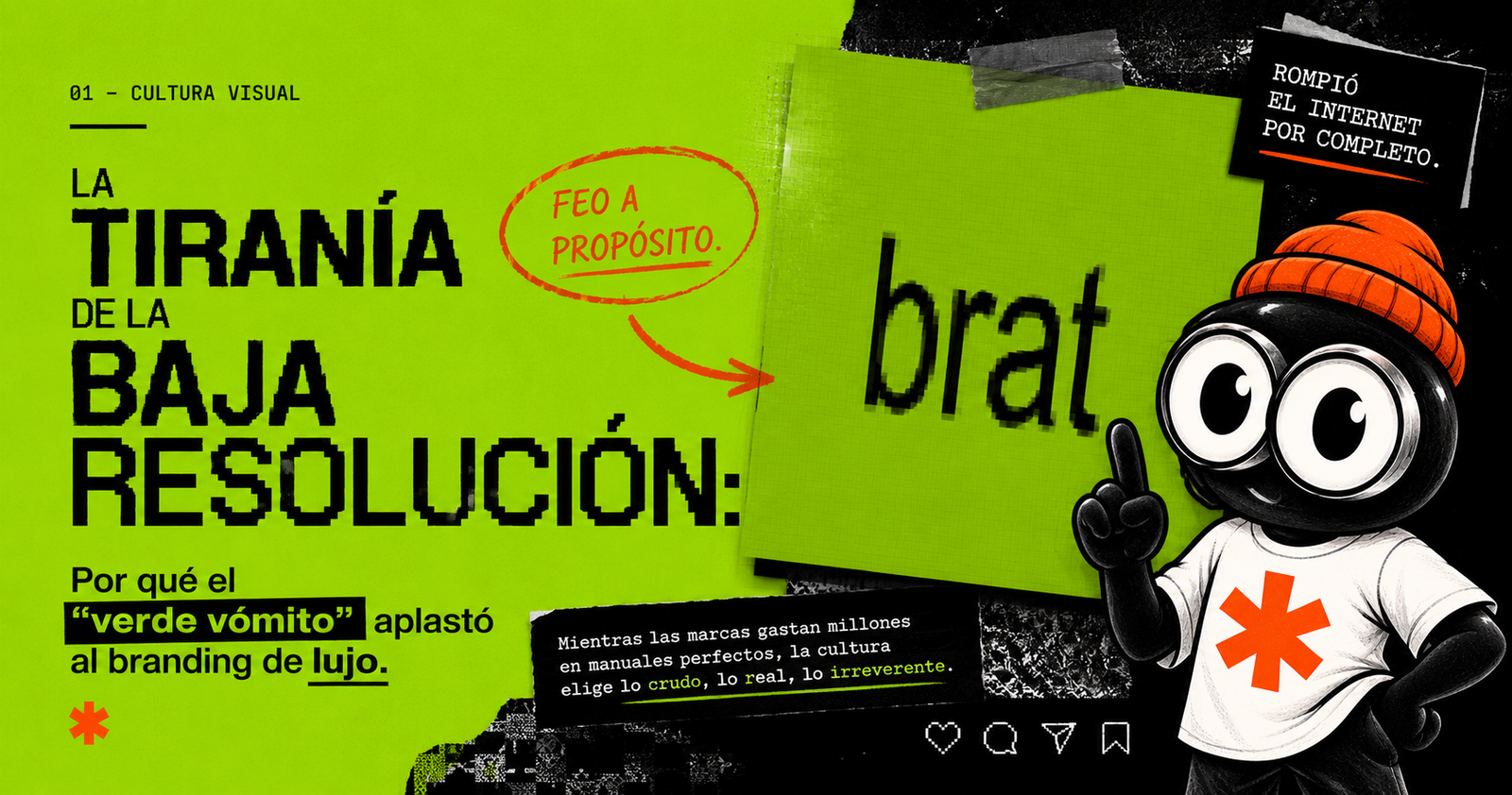 La tiranía de la baja resolución: Por qué el “verde vómito” aplastó al branding de lujo.