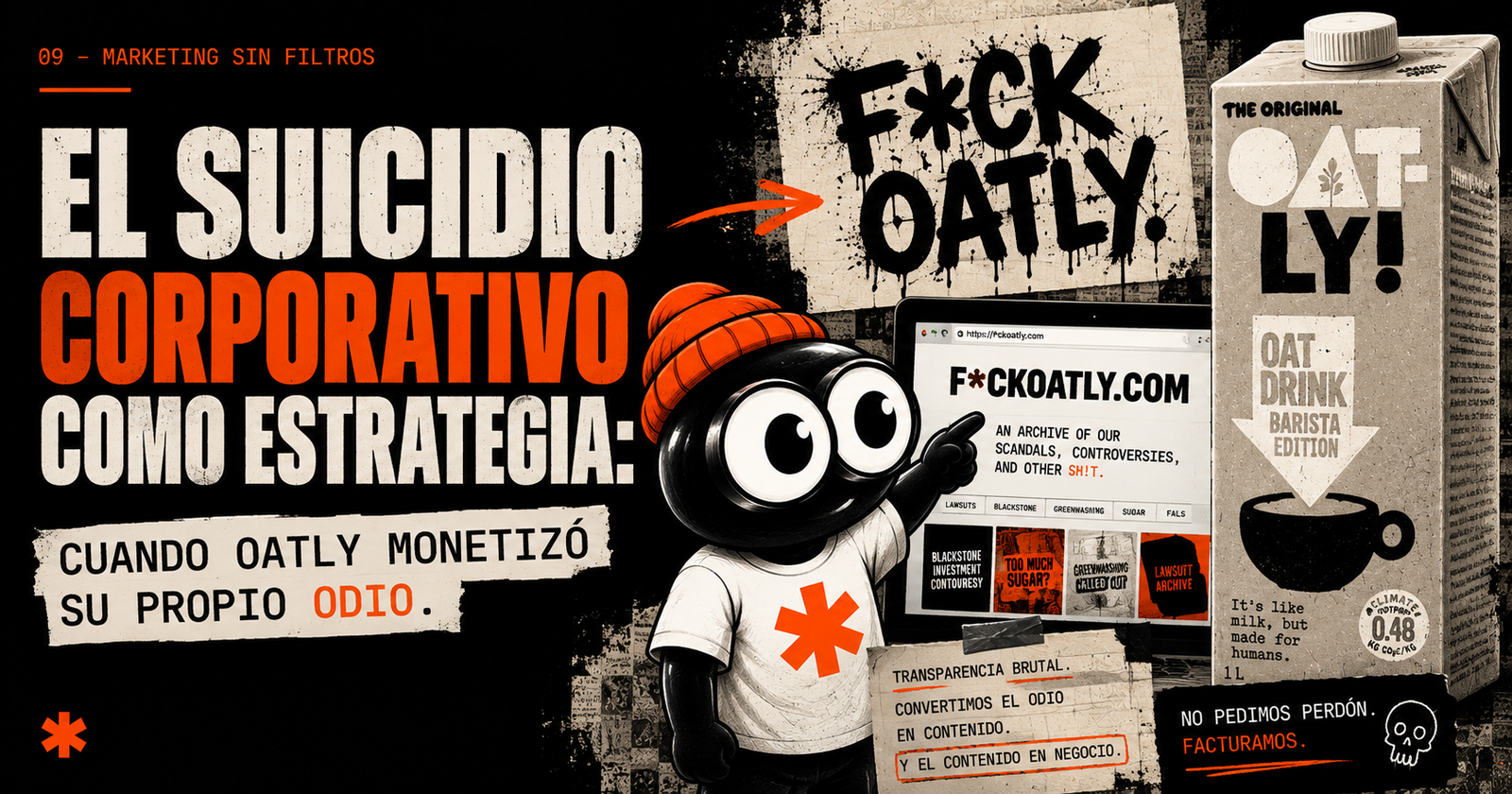 El suicidio corporativo como estrategia: Cuando Oatly monetizó su propio odio.